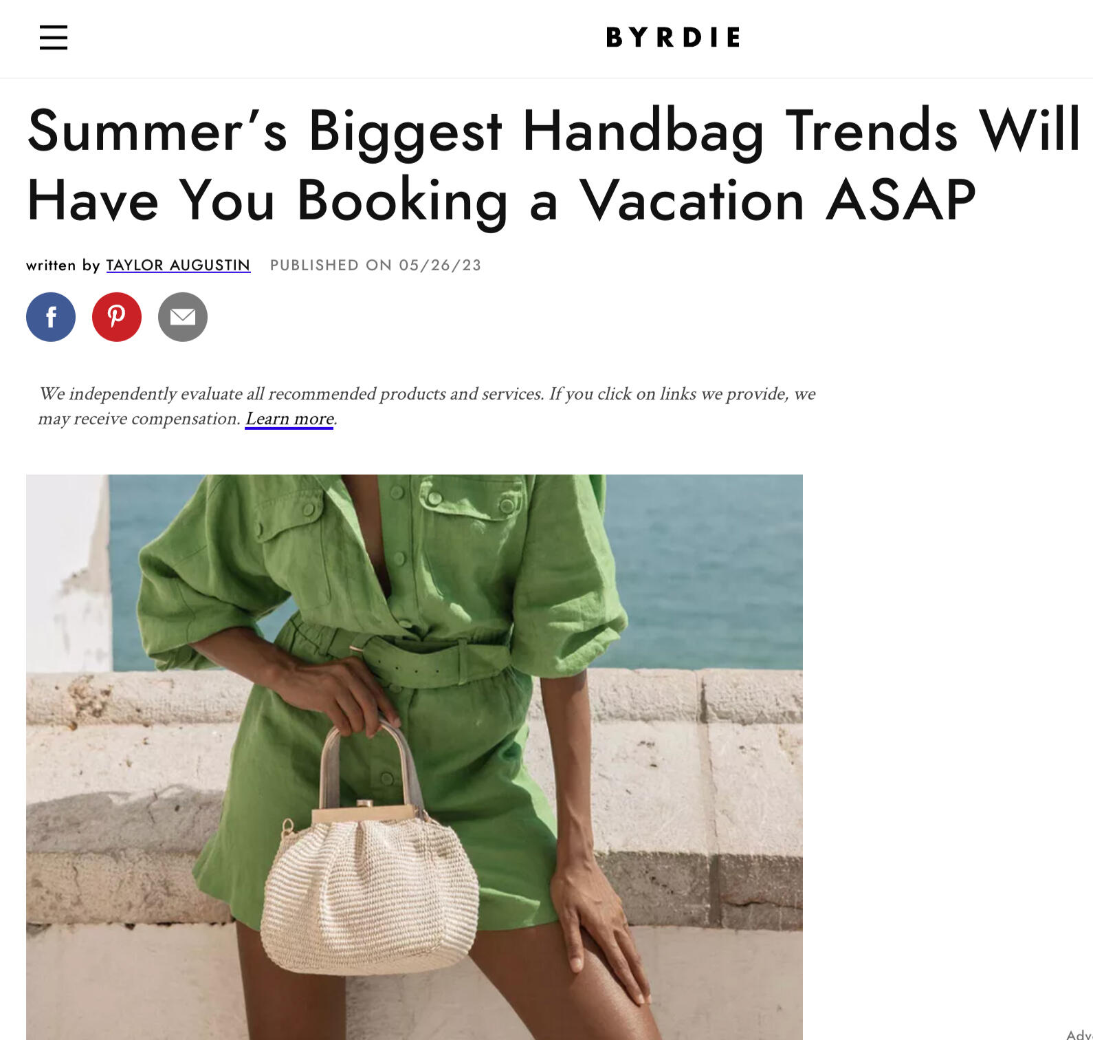 Summer's Biggest Handbag Trends Will Have You Booking a Vacation ASAP